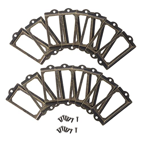 SHINEOFI 30 Stück Teiliges Vintage Etikettenhalter für Möbel Beschriftung Antike Rahmen für Schrank Kommode Schmuck und Geschenkboxen Einfach zu Montieren Passend für Büro und Zuhause SHINEOFI 30 Stück Teiliges Vintage Etikettenhalter für Möbel Beschriftung Antike Rahmen für Schrank Kommode Schmuck und Geschenkboxen Einfach zu Montieren Passend für Büro und Zuhause von SHINEOFI