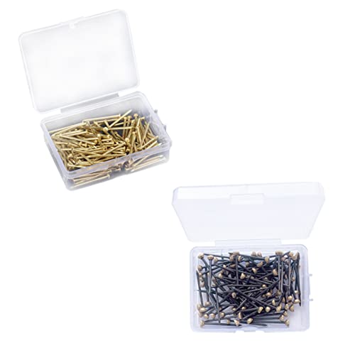 SHINEOFI 300 Stück Bilderrahmen Nägel Set Schwarz und Gold Nägel für DIY Holzarbeiten Runde Kopf für Wanddekoration und Fotoaufhängung SHINEOFI 300 Stück Bilderrahmen Nägel Set Schwarz und Gold Nägel für DIY Holzarbeiten Runde Kopf für Wanddekoration und Fotoaufhängung von SHINEOFI