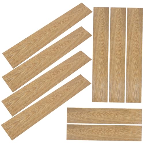 SHINEOFI 36 Stück Teiliges Selbstklebendes Pvc bodenbelag mit Natürlicher Holzmaserung Verschleißfest Einfach zu Verlegen für Wohn Geschäftsräume M² von SHINEOFI