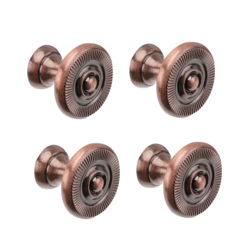 SHINEOFI 4 STÜCKE Vintage Möbelgriff aus Robustem Zinklegierung Antiker Stil Küchenschrankgriff Europäischer Retro Knauf für Schranktür und Kommode Praktische Möbelbeschläge von SHINEOFI