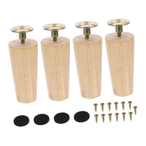 SHINEOFI 4sätze Massivholz Möbelbeine Konische Tischbeine Holzbeine Für Möbel Tischersatzbeine Schrankersatzfüße Möbelholzfüße Lackiert Für Sofa Schreibtisch Schrank Tv Möbel von SHINEOFI