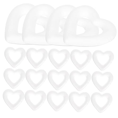 SHINEOFI 4 Sätze Liebe Schaumstoffkugel Braut- Ballon-Kuchen-Topper Füllstoffe Untersetzer Trendy Partydekorationen Schwimmbad Rave Brautduschendekorationen Blase Herzen Weiß 50 Stück * 4 von SHINEOFI