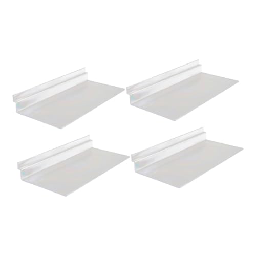 SHINEOFI 4 Sätze Transparentes Wandregal Für Schuhe Teiliges Für Slatwall Zur Präsentation Und Aufbewahrung Geschäften Und Wohnungen Robustem Gefertigt 4 Stück * 4 von SHINEOFI