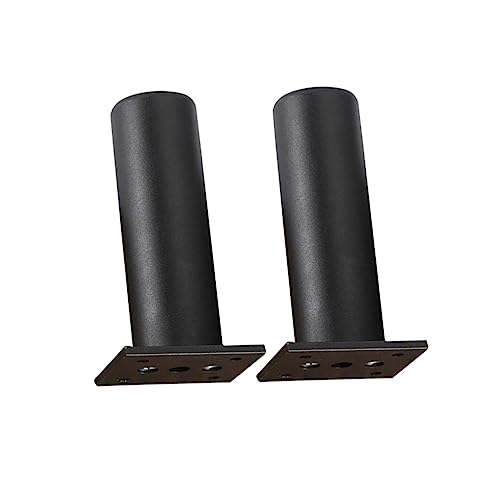 SHINEOFI 4 Stück Aluminiumlegierung Möbelbeine für Sofa und Stühle Ersetzbare Möbelstützen mit Montageplatten Schwarz von SHINEOFI
