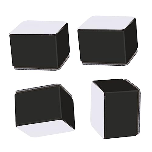 SHINEOFI 4 Stück Erhöhungspads Schreibtischmatte hoch Unterlage Möbel Betterhöhungen Sofaauflagen Polsterblock erhöhen Bettpolsterblock Sofa-Fußmatten Kohlenstoffstahl Black von SHINEOFI