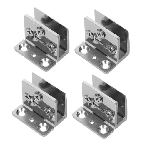 SHINEOFI 4 Stück Glass Door Clamp Scharniere für Sicherheitsglas Lochfreies Design für Weinregale Vitrinen und Küchenschränke Geräuschloses Öffnen und Schließen SHINEOFI 4 Stück Glass Door Clamp Scharniere für Sicherheitsglas Lochfreies Design für Weinregale Vitrinen und Küchenschränke Geräuschloses Öffnen und Schließen von SHINEOFI