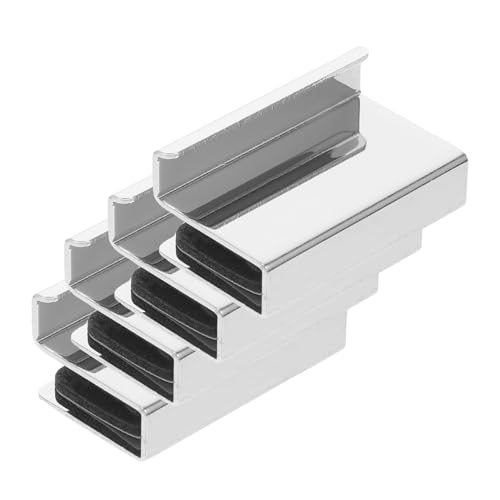SHINEOFI 4 Stück Glastür Clip Griff Geeignet für Glas Einfache Installation Elegante Oberfläche Robust und Langlebig für Vitrinen Schränke von SHINEOFI