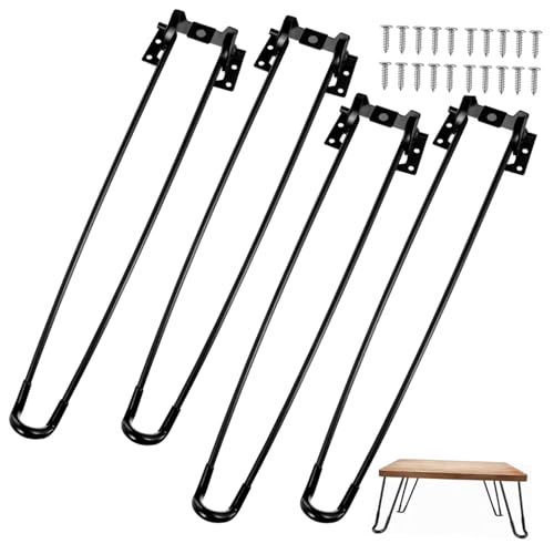 SHINEOFI 4 Stück Klappbare Tischbeine Metall Höhenverstellbare Tischfüße für Sofas Schreibtische und Möbel Höhe mit Bodenschonern Schwarz SHINEOFI 4 Stück Klappbare Tischbeine Metall Höhenverstellbare Tischfüße für Sofas Schreibtische und Möbel Höhe mit Bodenschonern Schwarz von SHINEOFI