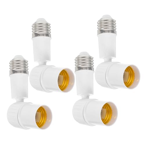 SHINEOFI 4 Stück Lampenfassung Verlängerung mit Drehung Biegung Abs Lichtsockel Adapter für Wohn Esszimmer Garage und Außenbeleuchtung SHINEOFI 4 Stück Lampenfassung Verlängerung mit Drehung Biegung Abs Lichtsockel Adapter für Wohn Esszimmer Garage und Außenbeleuchtung von SHINEOFI