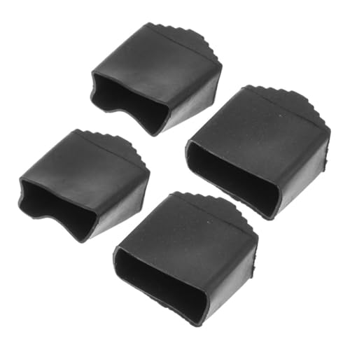 SHINEOFI 4 Stück Leiter rutschfeste Matte Leiter Fußmatte Leiterfußschutz Leiterfußabdeckung Leiterfüße Anti-rutsch-Abdeckung rutschfeste Leiterfüße Trittleiter Fußpolster Gummi Black von SHINEOFI