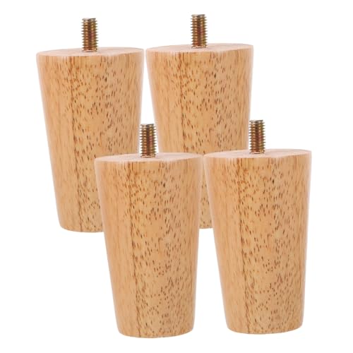 SHINEOFI 4stücke Holzbeine Für Möbel Ersatz-Beine Für Sofa Stuhl Tisch Und Kommode Einfach Zu Installierende Beine Möbelstützen Mit Verstellbarer Höhe von SHINEOFI