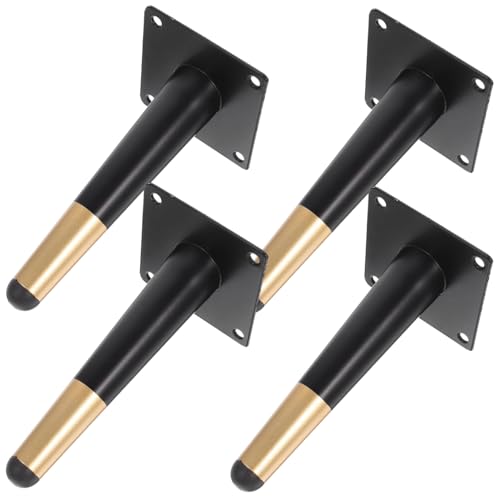 SHINEOFI 4 Stück Möbelbeine Metall Ersatzbeine für DIY Projekte Schräg mit Goldenen Akzenten für Kommoden Tische und Sofas von SHINEOFI