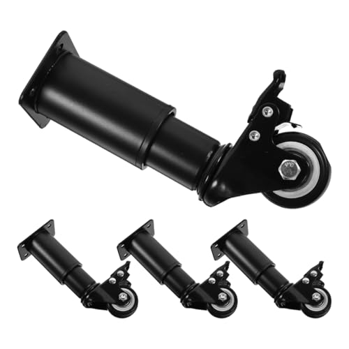 SHINEOFI 4 Stück Möbelbeine mit Rollen schwenken Unterstützung Essen Einsteller Tischbeine mit Rollen Stuhlbein verstellbare Bettbeine Couch Bein kaltgewalzter Stahl Black SHINEOFI 4 Stück Möbelbeine mit Rollen schwenken Unterstützung Essen Einsteller Tischbeine mit Rollen Stuhlbein verstellbare Bettbeine Couch Bein kaltgewalzter Stahl Black von SHINEOFI