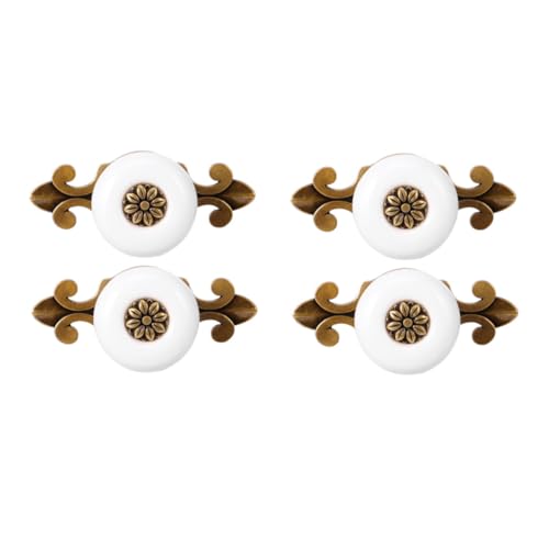 SHINEOFI 4 Stück Möbelgriffe aus Zinklegierung mit Keramikknopf Antike Schrankgriffe für Türen Dekorative Möbelbeschläge für Wohnzimmer und Küche Langlebig und Elegant SHINEOFI 4 Stück Möbelgriffe aus Zinklegierung mit Keramikknopf Antike Schrankgriffe für Türen Dekorative Möbelbeschläge für Wohnzimmer und Küche Langlebig und Elegant von SHINEOFI