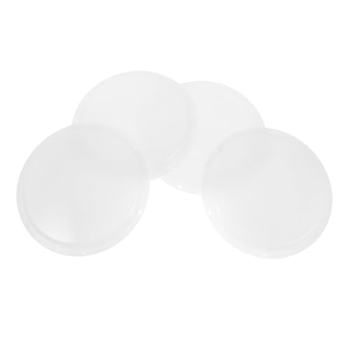 SHINEOFI 4 Stück Runde Deckenleuchten-abdeckungen aus Kunststoff Halbrunde Led-lampenschirme mit Anti-beschlag-funktion Einfache Montage Geeignet für Wohnzimmer Badezimmer Büro und Küche von SHINEOFI