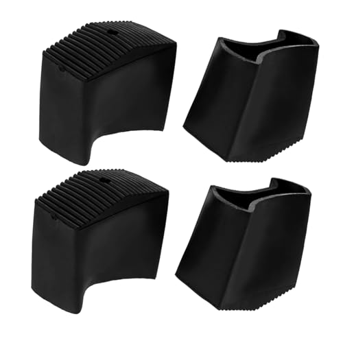 SHINEOFI 4 Stück Rutschfeste Leiterfußabdeckungen aus Strapazierfähigem Gummi Teiliges mit Verdicktem Schutz für Stabile Standfestigkeit Fußkappen für Leiterfüße Boden und Fußbodenschutz von SHINEOFI