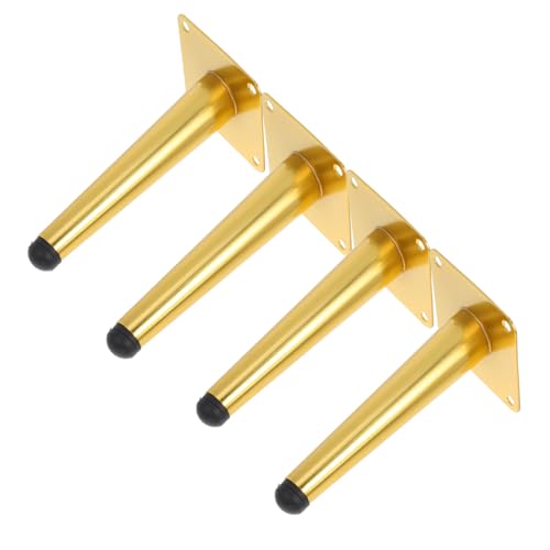 SHINEOFI 4 Stück Sofabeine tauschen Pflicht abgewinkelt Ersatz schwer schräg Extender Sofa Bein Fase Kommode Beine Möbelbeine Couch Beine Lange Beine Tischbein Eisen Golden von SHINEOFI