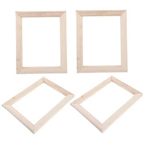 SHINEOFI 4 Stück Teiliges Holz-ölgemälderahmen- Rechteckige Leinwand-keilrahmen aus Langlebigem Kiefernholz Glatte Kanten DIY Malrahmen für Kunstwerke Geeignet für Öl Acrylbilder von SHINEOFI