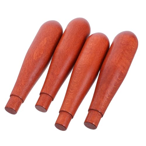 SHINEOFI 4 Stück Teiliges Holzgriff für Teekannen Ergonomischer Komfortabler Ersatzgriff für Keramik und Metallkessel für Diy Projekte und Teeliebhaber von SHINEOFI