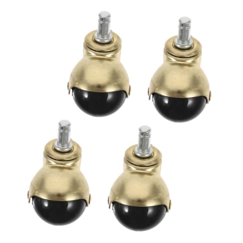 SHINEOFI 4 Stück Teiliges Kugelrollen für Bürostuhl Goldfarben Geräuscharme Robuste Möbelrollen aus PP und Edelstahl Drehbare Ersatzräder für Bürostühle Sofas und Möbel SHINEOFI 4 Stück Teiliges Kugelrollen für Bürostuhl Goldfarben Geräuscharme Robuste Möbelrollen aus PP und Edelstahl Drehbare Ersatzräder für Bürostühle Sofas und Möbel von SHINEOFI