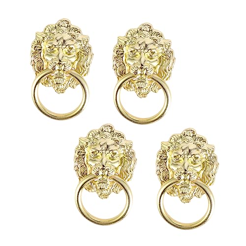 SHINEOFI 4 Stück Teiliges Löwenkopf Möbelknöpfe Elegante Tür und Schubladengriffe für Schränke Kommoden und Küchenschränke SHINEOFI 4 Stück Teiliges Löwenkopf Möbelknöpfe Elegante Tür und Schubladengriffe für Schränke Kommoden und Küchenschränke von SHINEOFI