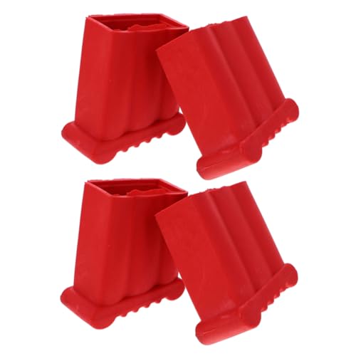 SHINEOFI 4 Stück Teiliges Rutschfeste Gummi Leiterfußkappen Strapazierfähige Leiter Fußabdeckungen Verschleißfest Schützend für Boden Einfache Montage Ersatz für Haushalts Bodentreppen von SHINEOFI