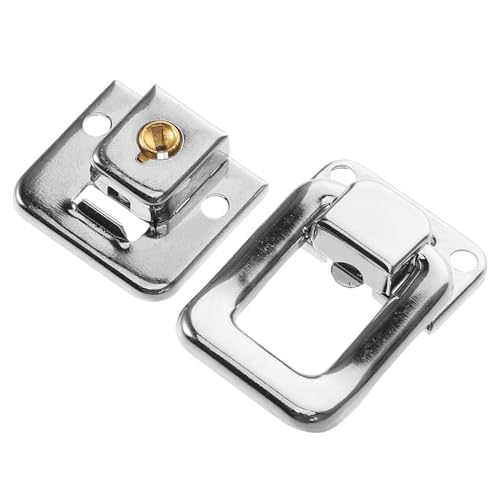 SHINEOFI 4 Stück Teiliges Schloss Set mit Schlüssel Sicherer Verschluss für Werkzeugkisten Schmuckkästen Holzkisten und Reisekoffer Robuster Riegel mit Einfachem Schnappmechanismus für SHINEOFI 4 Stück Teiliges Schloss Set mit Schlüssel Sicherer Verschluss für Werkzeugkisten Schmuckkästen Holzkisten und Reisekoffer Robuster Riegel mit Einfachem Schnappmechanismus für von SHINEOFI