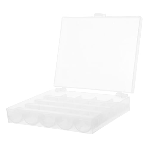 SHINEOFI 4 Stück Teiliges Transparenter Kunststoff-spulenboxen mit Fächern Robuster Faden Nähmaschinen-spulen-Organizer für Ordentliche Aufbewahrung zu Hause und Unterwegs von SHINEOFI