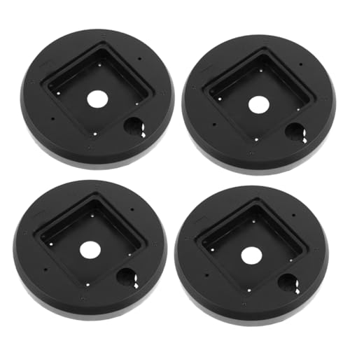 SHINEOFI 4 Stück Teiliges Uhrwerk Rückabdeckung Ømm für Wanduhr Stabil und Einfach zu Montieren für DIY Uhrenprojekte mit Praktischem Aufhängeloch Schwarz von SHINEOFI