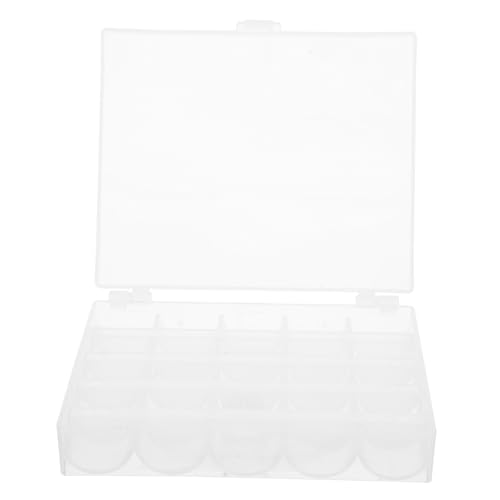 SHINEOFI 4 Stück Transparente Kunststoff Spulenbox mit Fächern Leere Nähgarn Aufbewahrungsbox Robuster Bobbin Organizer für Nähmaschine Stickgarn und Heimbedarf SHINEOFI 4 Stück Transparente Kunststoff Spulenbox mit Fächern Leere Nähgarn Aufbewahrungsbox Robuster Bobbin Organizer für Nähmaschine Stickgarn und Heimbedarf von SHINEOFI