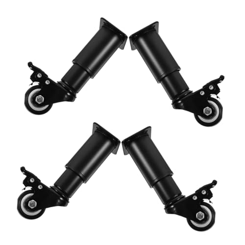 SHINEOFI 4 Stück Verstellbare Möbelbeine Drehbaren Belastbar und Langlebig Erweiterbar Geeignet für Schränke Sofas Betten Couchtische Teiliges Schwarz von SHINEOFI