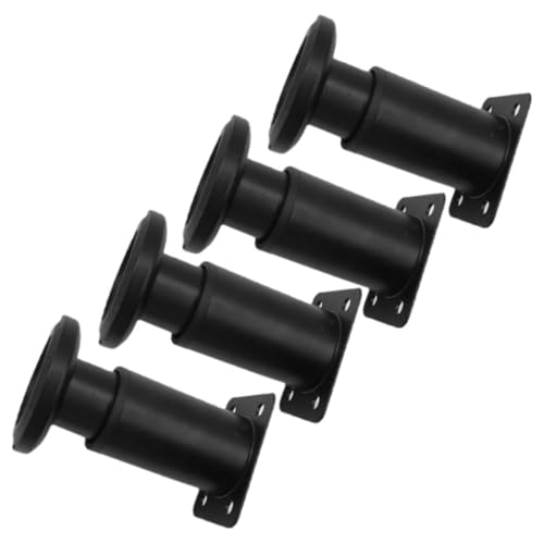 SHINEOFI 4 Stück Verstellbare Möbelbeine Stabile Metallfüße Höhenverstellbar Belastbare Ersatzfüße für Sofa Tisch Tv Schrank Kommode Schwarz von SHINEOFI