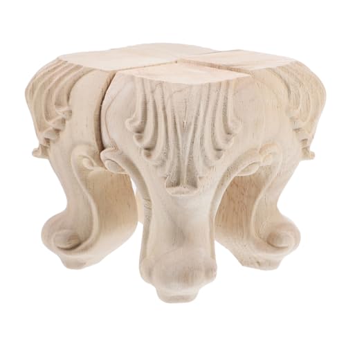 SHINEOFI 4stücke Holzfüße Möbel-ersatzbeine Aus Unfertige Kleiderschrankfüße Für DIY-sofafüße Couch Bücherregal Kommode Stuhlbeine Möbelfüße Aus Holz von SHINEOFI
