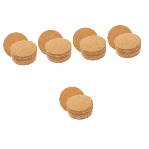 SHINEOFI 5 Sätze 2 Mm Runde Einseitig Klebende Korkmatte Selbstklebende Korkmattenfliesen Selbstklebende Tassenunterlage Aus Kork Runde Tassenuntersetzer Aus Kork Stück * 5 von SHINEOFI