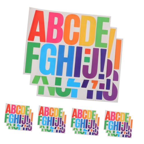 SHINEOFI 5 Sätze Selbstklebende Wasserdichte Buchstabenaufkleber Farbige Alphabet Sticker für Letterboard Vielseitige Wanddeko Schnell Anzubringen für Poster Mailbox Klassenzimmer SHINEOFI 5 Sätze Selbstklebende Wasserdichte Buchstabenaufkleber Farbige Alphabet Sticker für Letterboard Vielseitige Wanddeko Schnell Anzubringen für Poster Mailbox Klassenzimmer von SHINEOFI