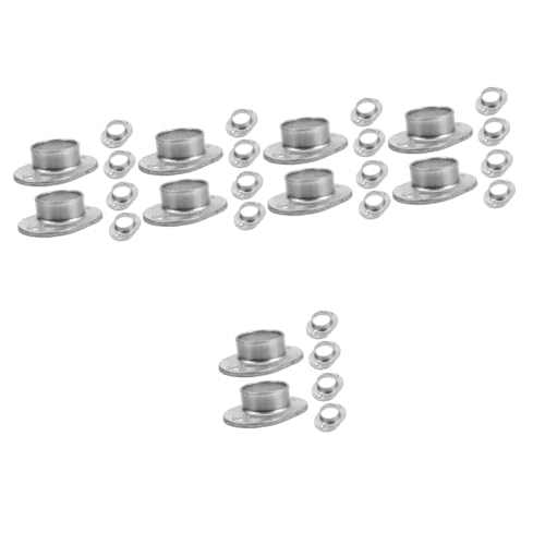 SHINEOFI 5 Sätze Teiliges Handlauf Flansch Basis Für Runde Pfosten Stabil Und Langlebig Für Geländer Und Zäune Einfache Installation Robustem Verzinktem Und Vielseitig 6 Stück * 5 von SHINEOFI