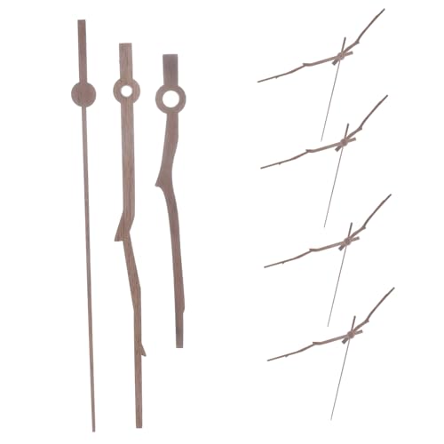 SHINEOFI 5 Sätze Uhrzeiger Groß Hände Klein Ersatz Gesichter Schwarz Uhr Reparaturset Uhrenkomponenten-kit Uhrenarme Uhrenhardware Uhr-Hardware-kit Teile des Uhrwerks Holz von SHINEOFI