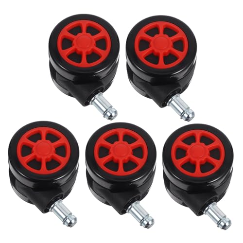 SHINEOFI 5 Stück Bürostuhlrollen Rollen Für Bürostuhl Ersatzrollen Für Schreibtischstühle Ersatzrollen Für Gaming Stuhlrollen Leise Universalräder Für Stühle Pvc Rot SHINEOFI 5 Stück Bürostuhlrollen Rollen Für Bürostuhl Ersatzrollen Für Schreibtischstühle Ersatzrollen Für Gaming Stuhlrollen Leise Universalräder Für Stühle Pvc Rot von SHINEOFI
