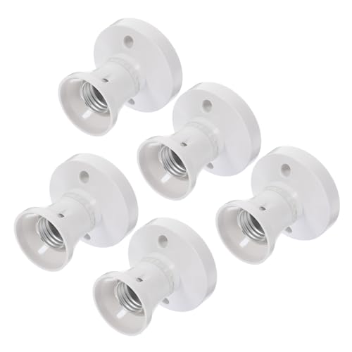 SHINEOFI 5 Stück Deckenlampen Fassung Adapter Lampenfassung Ersatz Lampensockel Weiß für Werkstatt Garage Küche Schlafzimmer Vielseitig Einsetzbar SHINEOFI 5 Stück Deckenlampen Fassung Adapter Lampenfassung Ersatz Lampensockel Weiß für Werkstatt Garage Küche Schlafzimmer Vielseitig Einsetzbar von SHINEOFI