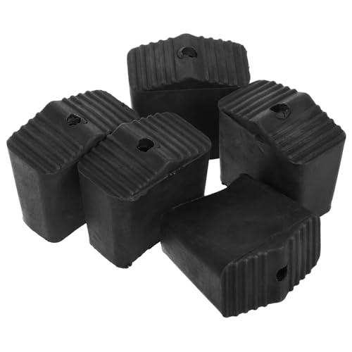 SHINEOFI 5 Stück Teiliges Rutschfeste Leiterfußschutzkappen aus Gummi für Klappleitern Stabile Quadratische Fußabdeckungen für Sicheren Halt im Wohn- und Bürobereich Platzsparend und von SHINEOFI