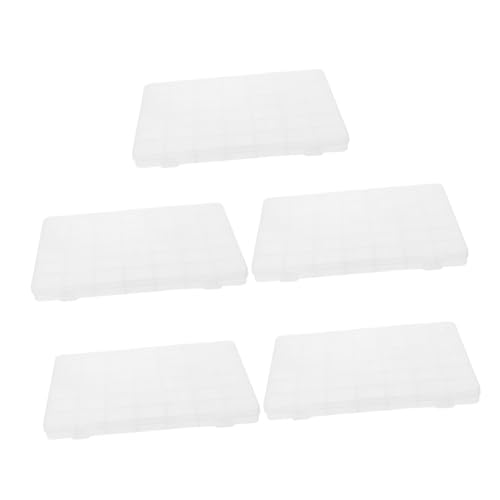 SHINEOFI 5 Stück Teiliges Transparente Aufbewahrungsbox Schmuck mit Fächern Abnehmbare Unterteilungen Kompakt und Leicht Klarer Bead Holder für Bastelarbeiten und Schmuckherstellung SHINEOFI 5 Stück Teiliges Transparente Aufbewahrungsbox Schmuck mit Fächern Abnehmbare Unterteilungen Kompakt und Leicht Klarer Bead Holder für Bastelarbeiten und Schmuckherstellung von SHINEOFI