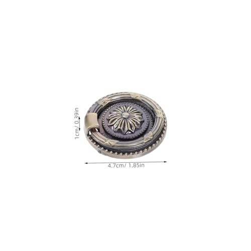 SHINEOFI 5 Stück Teiliges Vintage Möbelgriff Rund Einzelnes Loch Grünbronze Langlebiger Schrankgriff für Kommode Kleiderschrank Vielseitig Verwendbar Europäischer Stil von SHINEOFI