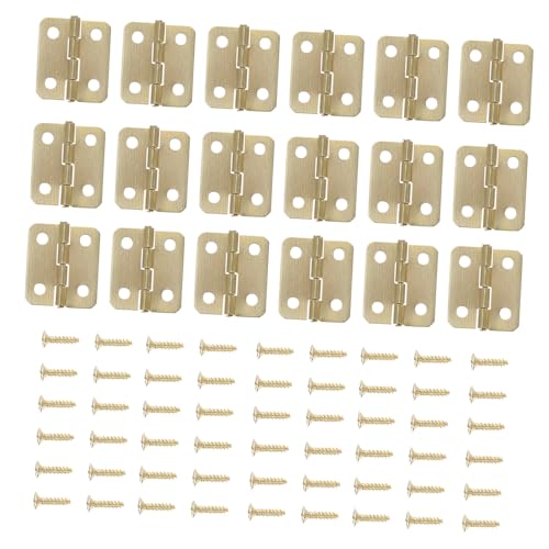 SHINEOFI 50 Sätze Teiliges Mini retro metallscharnierset mit Rundkante Vielseitige Schmuckbox scharnier für DIY holzkisten Inklusive Schrauben Flexibel und Geschmeidig für Kleine Kisten SHINEOFI 50 Sätze Teiliges Mini retro metallscharnierset mit Rundkante Vielseitige Schmuckbox scharnier für DIY holzkisten Inklusive Schrauben Flexibel und Geschmeidig für Kleine Kisten von SHINEOFI