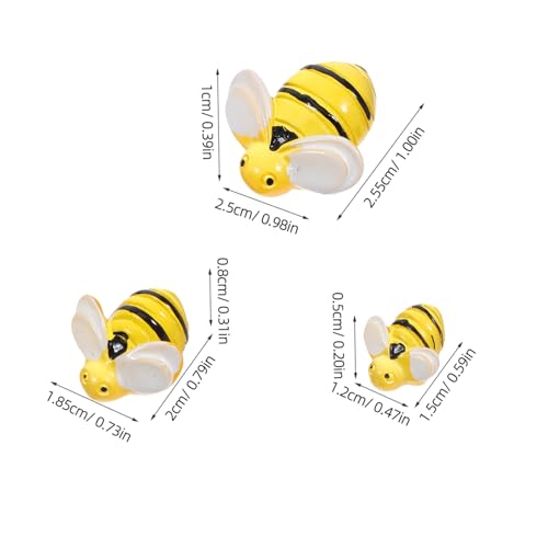 SHINEOFI 50stücke Winzige Bienenfiguren Aus Harz Für Mini-bienenverzierungen DIY-projekte Handy-Dekorationen Kleine Bienen Bastelbienen Harzdekoration Zubehör von SHINEOFI