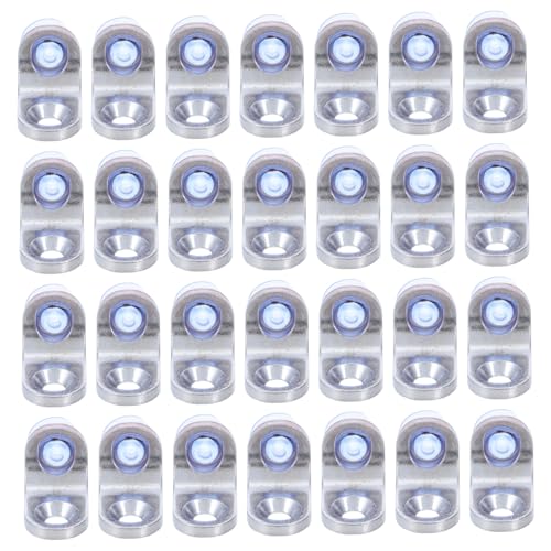 SHINEOFI 50 Stück Regalklammern aus Zinklegierung Robuste Glasregalhalter für Küchenschränke Stabile Glasbodenhalter Elegante und Langlebige Regalstützen für Möbel und Schränke von SHINEOFI