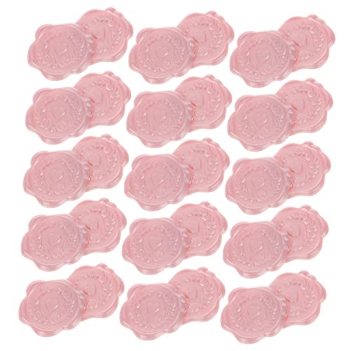 SHINEOFI 50 Stück Selbstklebende Wachssiegel Aufkleber mit Geprägtem Herzmuster Versiegeln Umschläge und Karten Wiederverwendbare Geschenkverpackung Dekorative Lacquer Wax Sealing Sticker von SHINEOFI