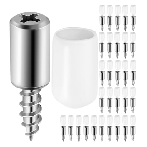 SHINEOFI 50 Stück Teiliges Selbstschneidender Schrauben mit Gummimanschette Rutschfeste Regalbodenträger Langlebige Lamellenstützen für Schränke Kleiderschränke und Bücherregale Einfache SHINEOFI 50 Stück Teiliges Selbstschneidender Schrauben mit Gummimanschette Rutschfeste Regalbodenträger Langlebige Lamellenstützen für Schränke Kleiderschränke und Bücherregale Einfache von SHINEOFI