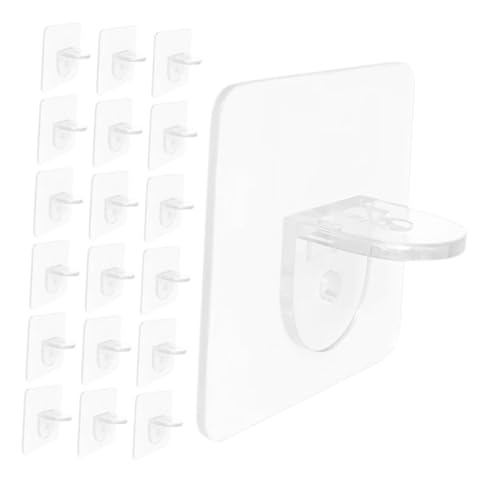 SHINEOFI 50 Stück Transparente Regalbodenträger ohne Bohren Verstellbare Einlegebodenhalter aus Robustem Kunststoff für Kleiderschrank Küchen Möbelregale Stabile Fachbodenträger für von SHINEOFI