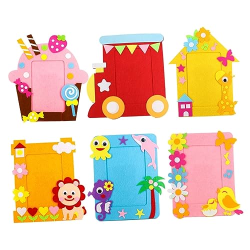 SHINEOFI Vliesstoffe Bilderrahmen Materialien Bastelsets Für Kinder Stickersets Für Jungen Und Mädchen Für Den Vorschulkindergarten SHINEOFI Vliesstoffe Bilderrahmen Materialien Bastelsets Für Kinder Stickersets Für Jungen Und Mädchen Für Den Vorschulkindergarten von SHINEOFI