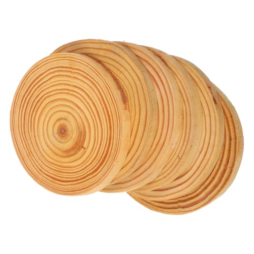 SHINEOFI 6 Stück Diy Rustikale Untersetzer Holzscheiben für Kreative Projekte und Wohnkultur von SHINEOFI
